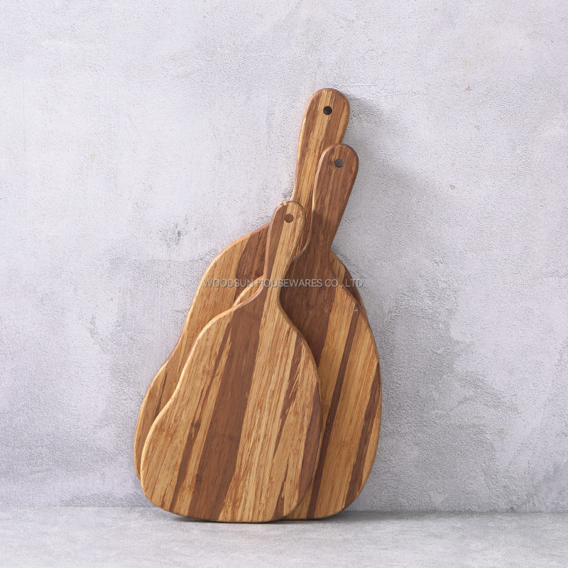 Woodsun Custom Drumstick Shape Bamboo Kitchen Cutting Board Wholesale Serving Board With Handle