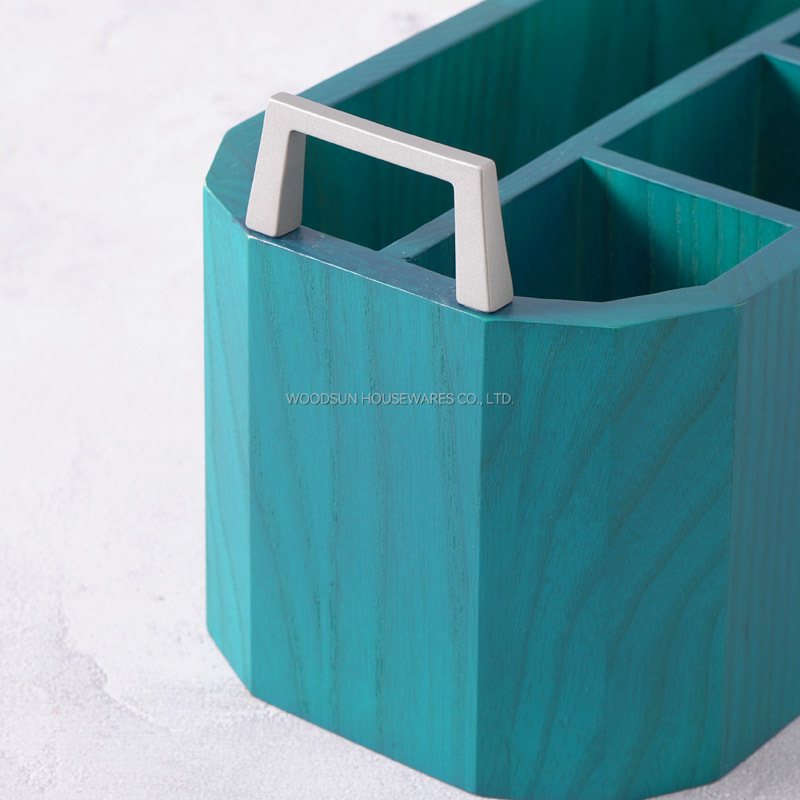 Woodsun US Ash Wood Basket With Aluminum Alloy Handle Utensil Caddy 2025