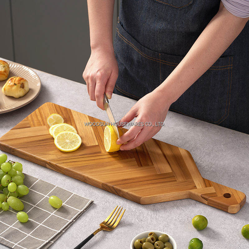 Woodsun Hotel Restaurant Acacia Dinning Serving Boards With Handle