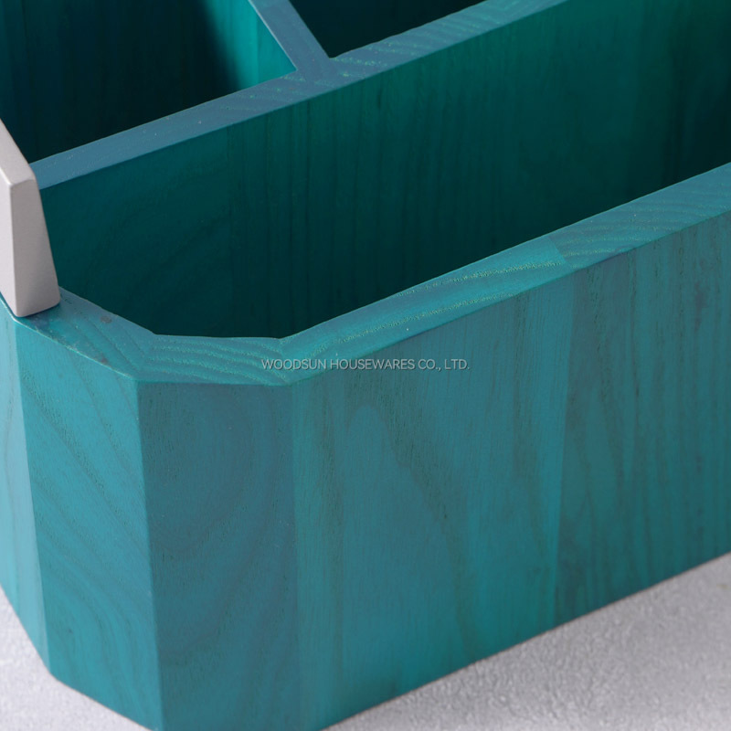 Woodsun US Ash Wood Basket With Aluminum Alloy Handle Utensil Caddy 2025