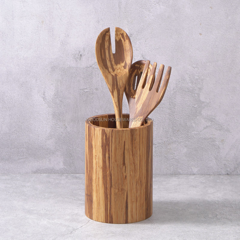 Woodsun Bamboo Cutlery Holder Cooking Kitchen Tools Holder