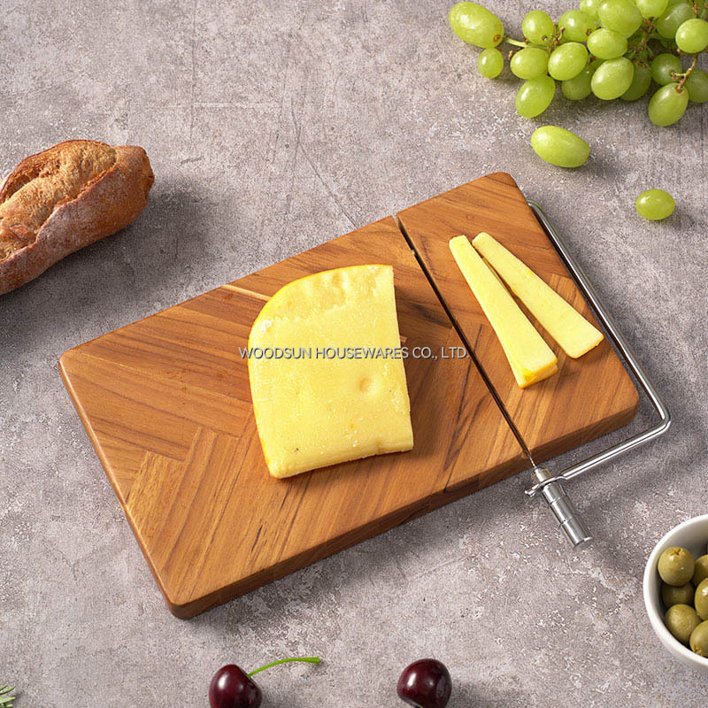 Manufacturer Factory Wooden Cheese Board With Slicer For Party