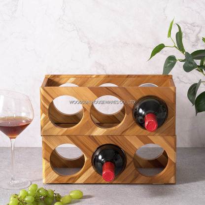 Woodsun Custom Wood Stackable Wine Wooden Racks