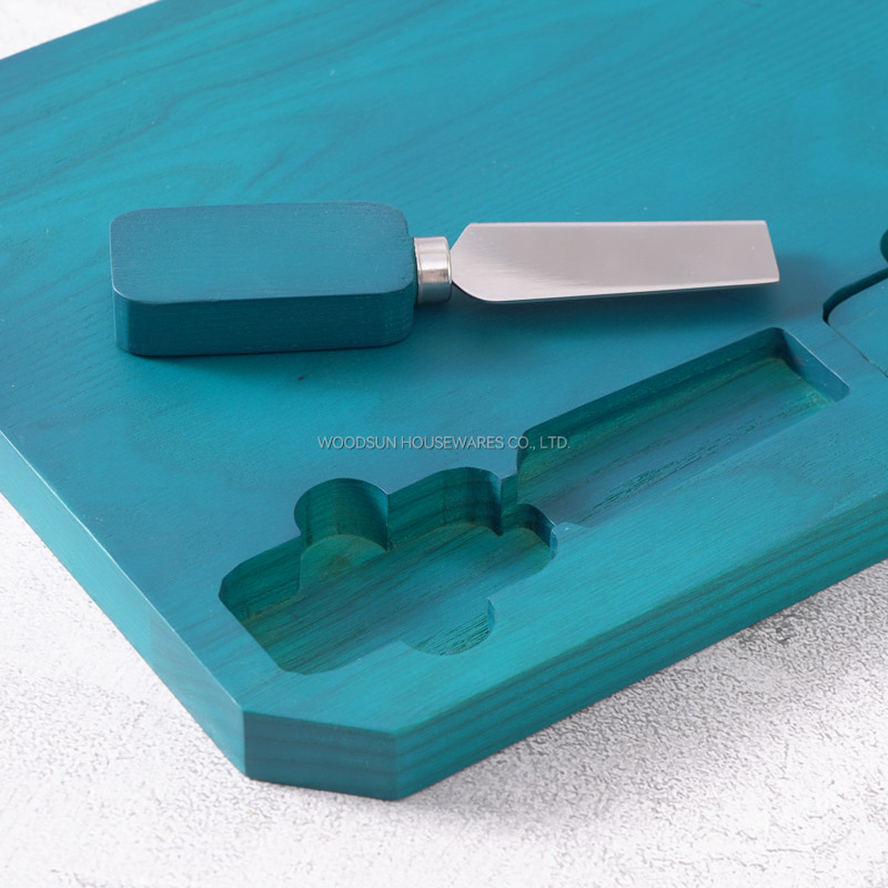Woodsun 2024 Manufacturer Wholesale Cheese Board Wood Charcuterie Serving Board Set