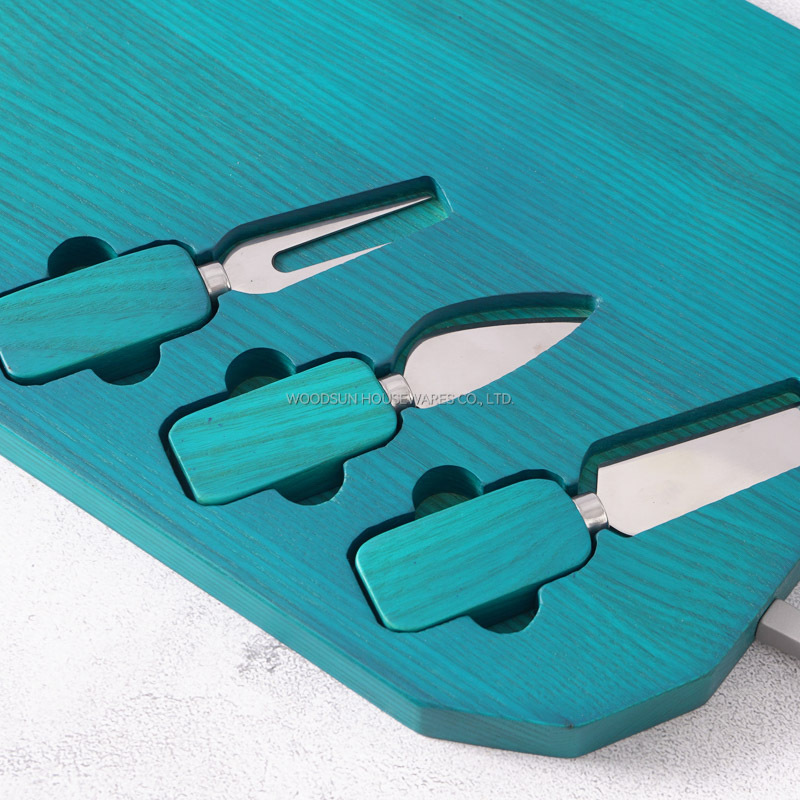 Woodsun Ash Wood Rectangle Cutting Cheese Board Custom Wood Charcuterie Boards Set