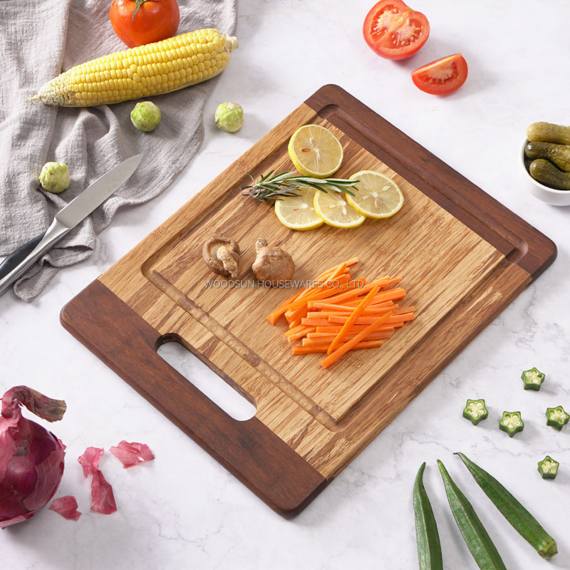 Woodsun Factory 2024 Fruit Cutting Bamboo Cutting Board Kitchen With Groove
