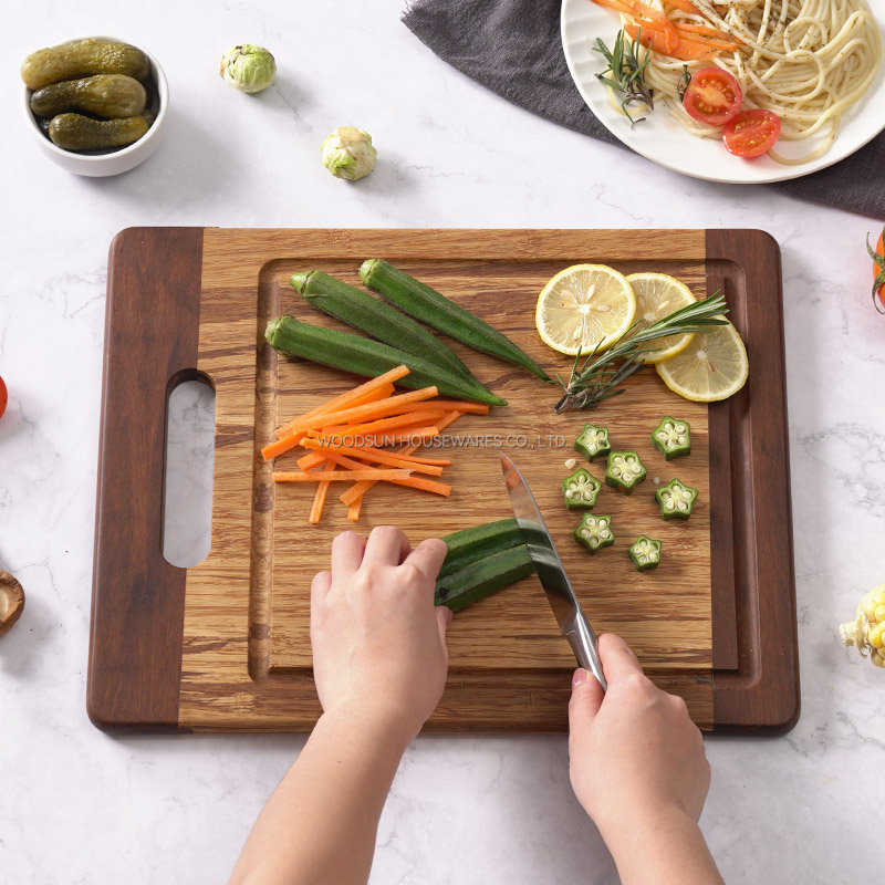 Woodsun Factory 2024 Fruit Cutting Bamboo Cutting Board Kitchen With Groove