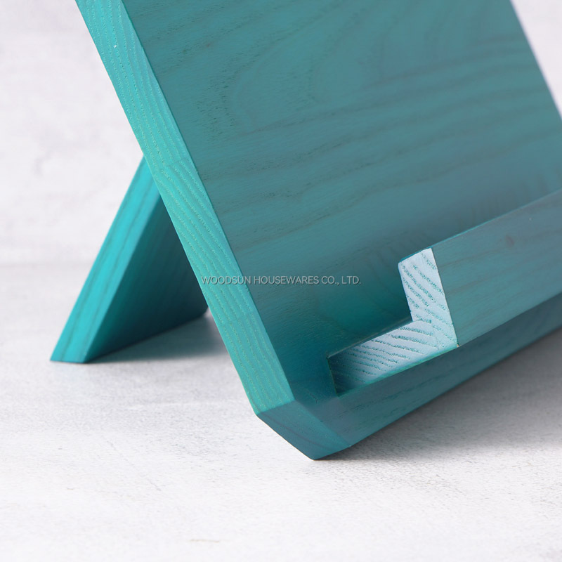 WOODSUN US Ash Wood Cookbook Stand Recipe Book Holder for Display