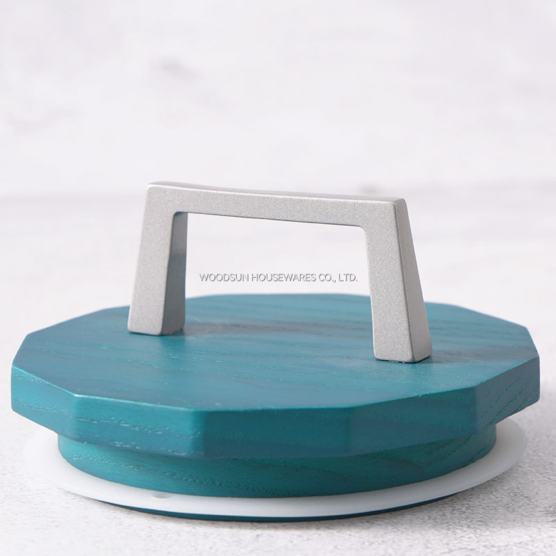 Woodsun Ash Wood Glass Canister Glass Container With Wood Lid For Storage