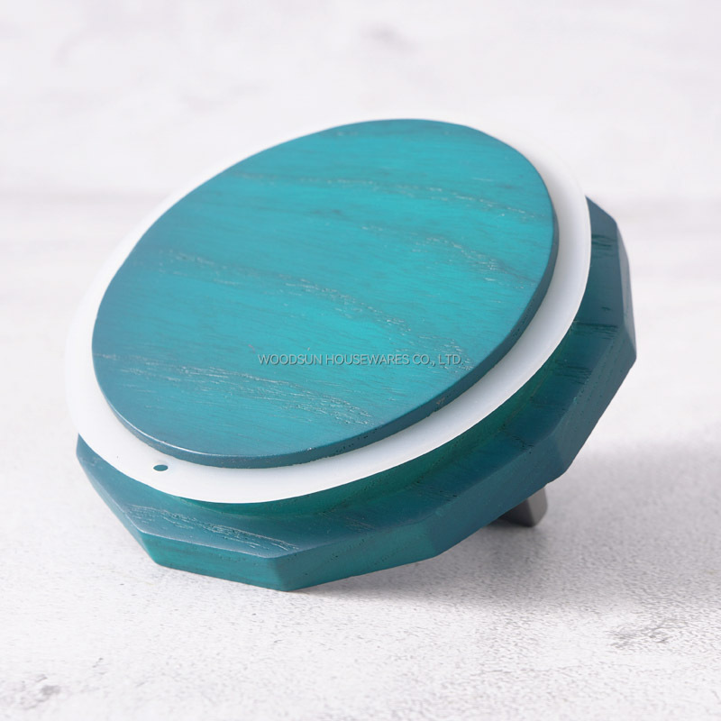 Woodsun Ash Wood Glass Canister Glass Container With Wood Lid For Storage