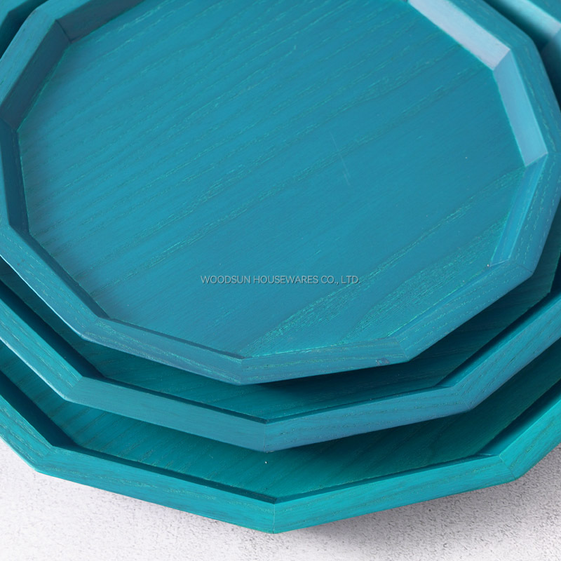 Woodsun Custom Snack Dry Fruit Wooden Plates For Home Serving Plate Party