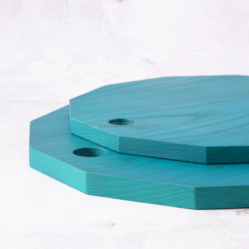 WOODSUN US Wood Kitchen Accessory Chopping Blocks Ash Wood Cutting Board Set Sliced Pizza Board