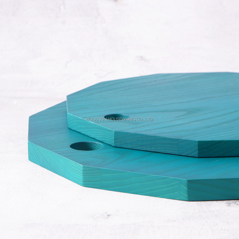 WOODSUN US Wood Kitchen Accessory Chopping Blocks Ash Wood Cutting Board Set Sliced Pizza Board