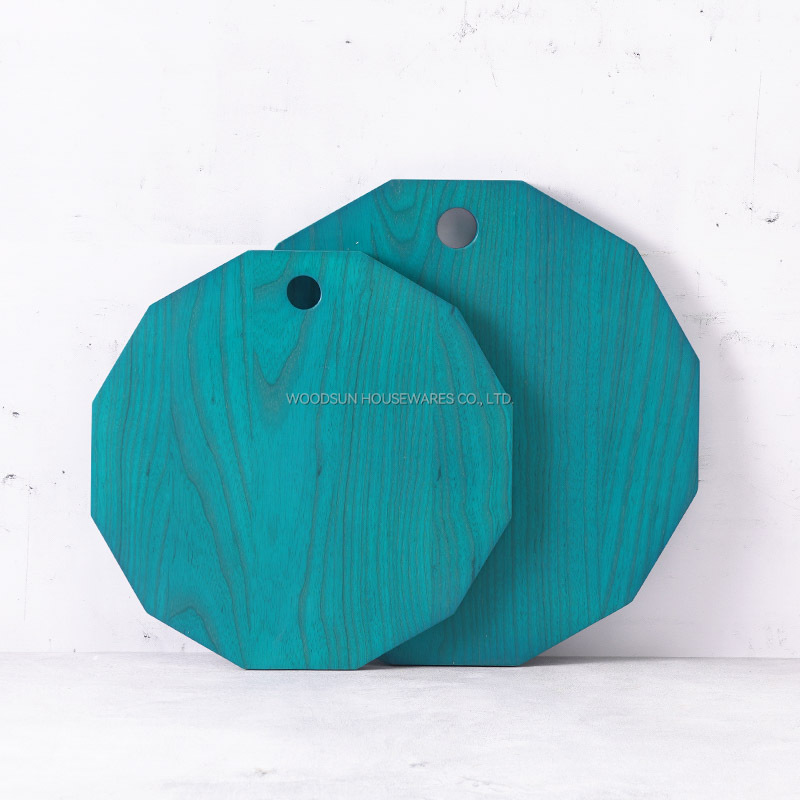 WOODSUN US Wood Kitchen Accessory Chopping Blocks Ash Wood Cutting Board Set Sliced Pizza Board