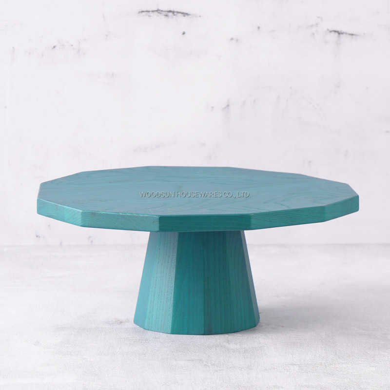 Woodsun Custom Snack Plate Wedding Wood Cake Plate Stand Manufacturer