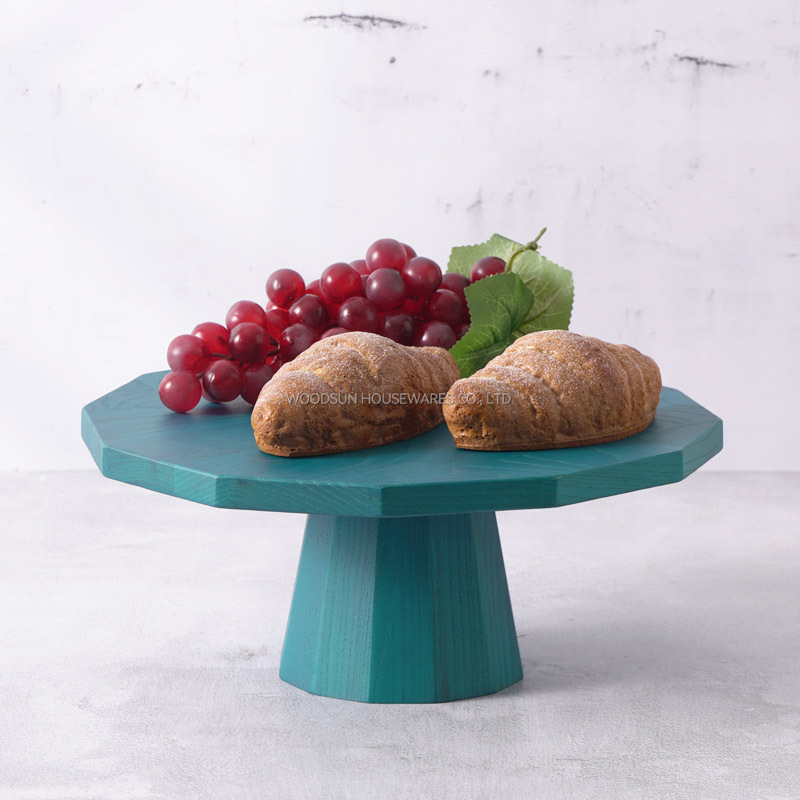 Woodsun Custom Snack Plate Wedding Wood Cake Plate Stand Manufacturer