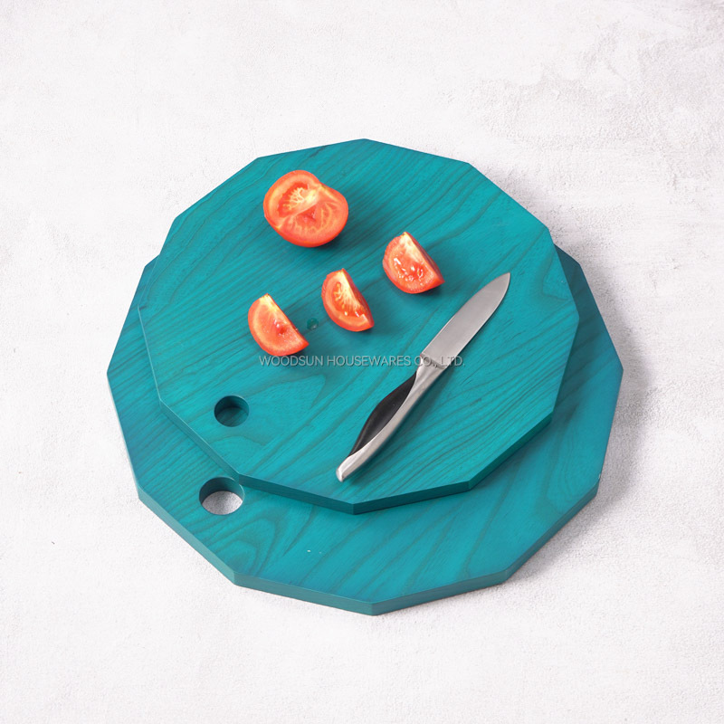 WOODSUN US Wood Kitchen Accessory Chopping Blocks Ash Wood Cutting Board Set Sliced Pizza Board
