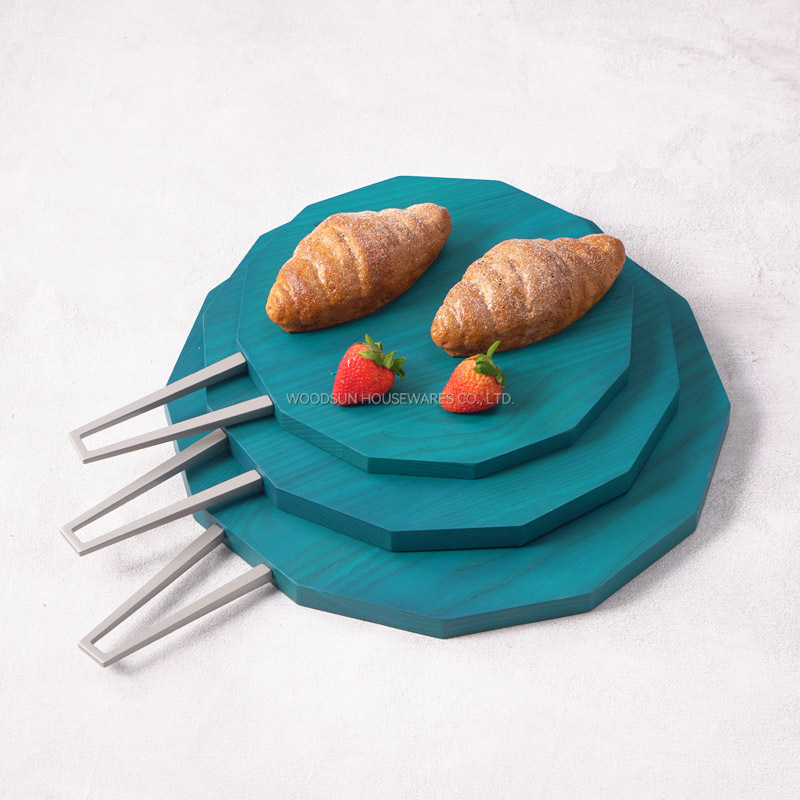 WOODSUN US Ash Wood Kitchen Wholesale Custom Cutting Board Pizza Serving Board