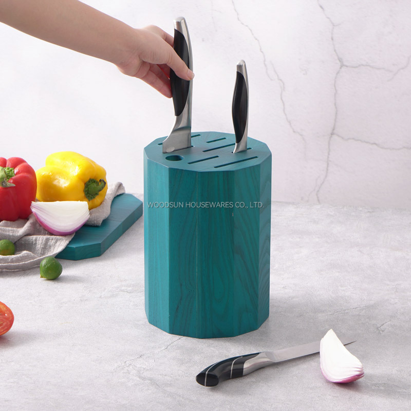WoodSun Manufacturer Wholesale US Ash Wood Kitchen Chef Knife Block Holder