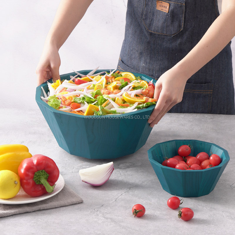 Woodsun Professional Supplier US Ash Wood Plates Food Wooden Serving Bowl