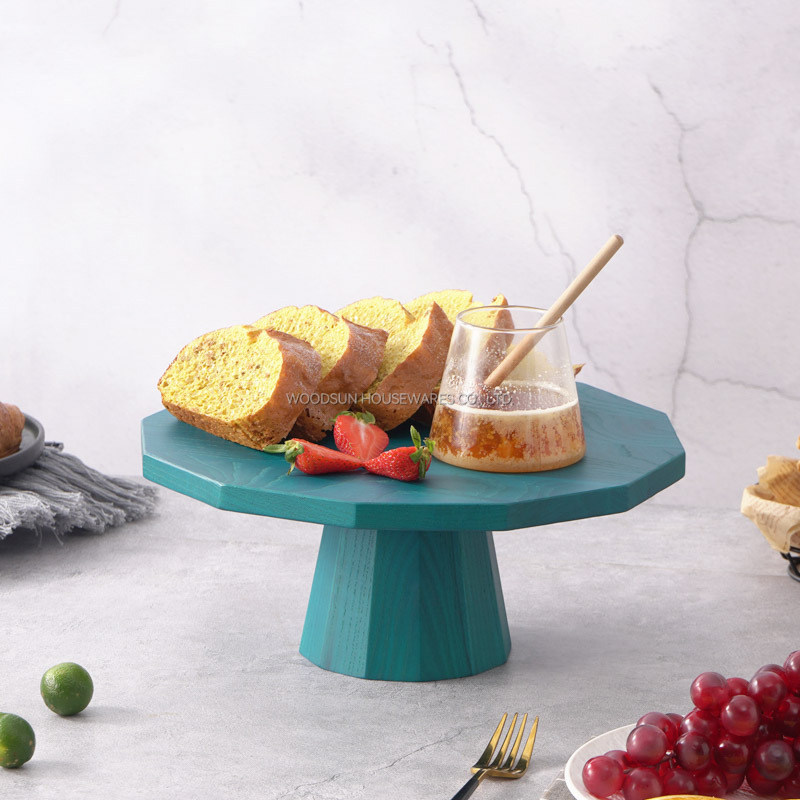 Woodsun Custom Snack Plate Wedding Wood Cake Plate Stand Manufacturer