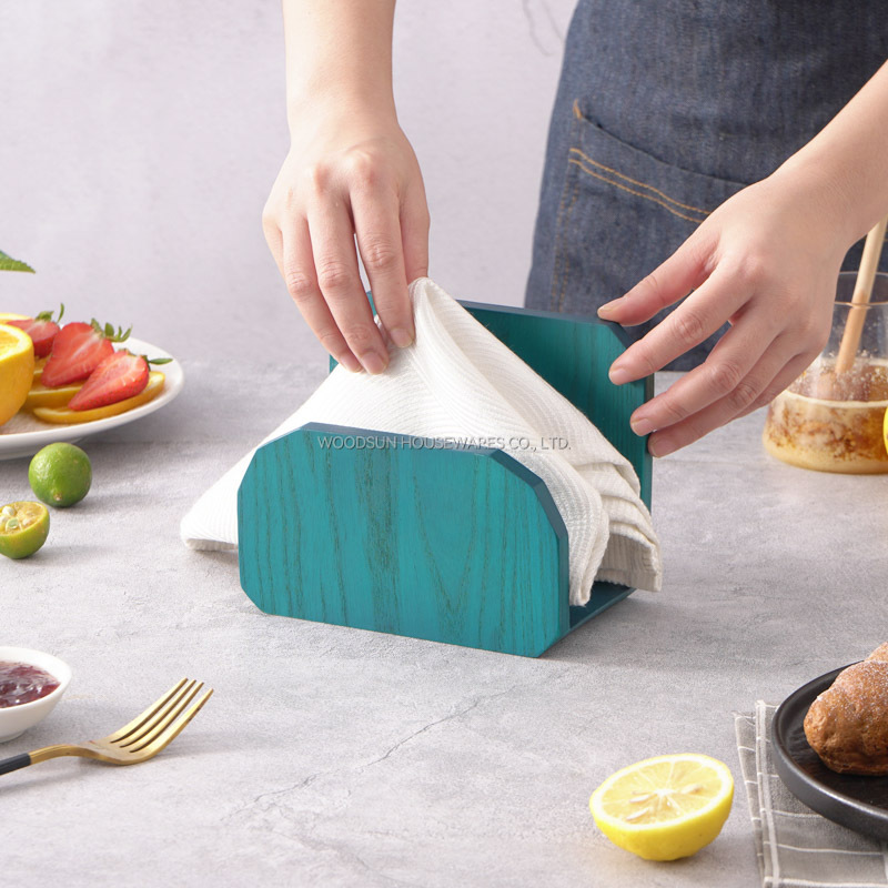 Woodsun US Ash Wood Custom 2024 Kitchen Napkin Holder Wood For Restaurant Towel Holder