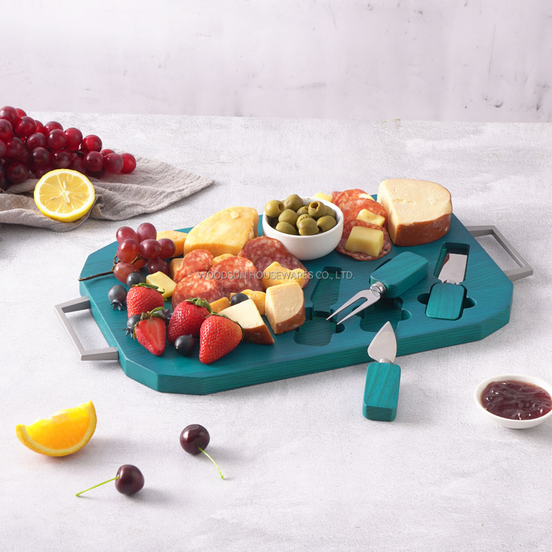 Woodsun Ash Wood Rectangle Cutting Cheese Board Custom Wood Charcuterie Boards Set