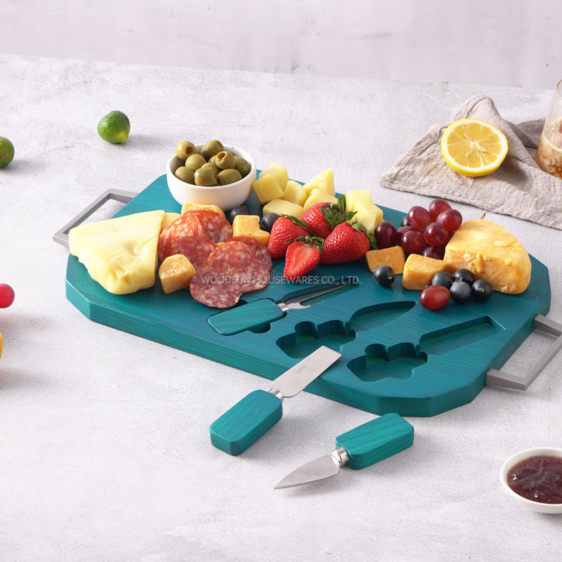 Woodsun Ash Wood Rectangle Cutting Cheese Board Custom Wood Charcuterie Boards Set