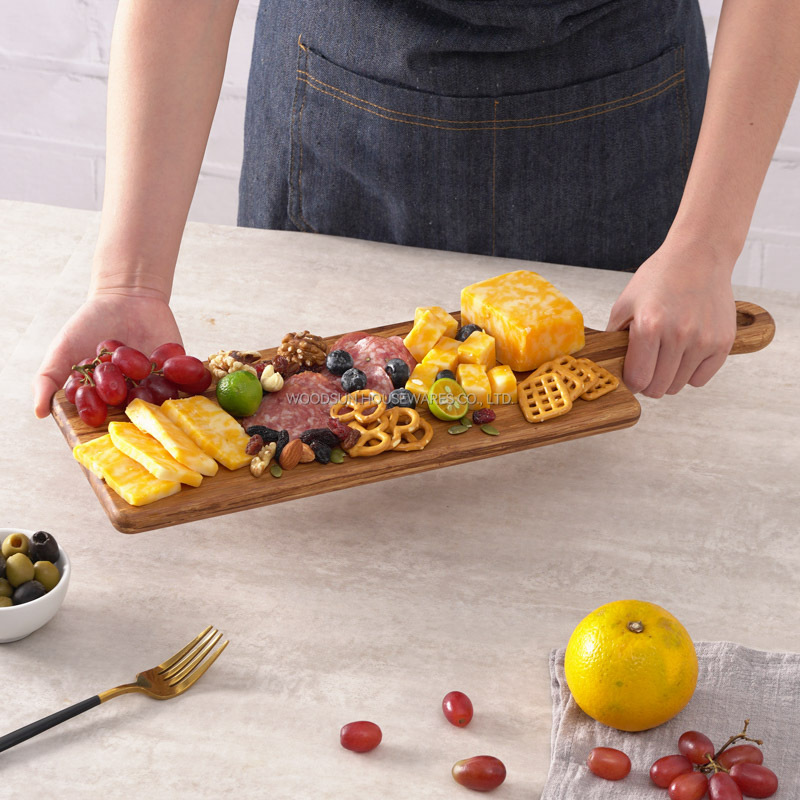 Woodsun ODM OEM Cutting Serving Board Bamboo Wholesale With Handle