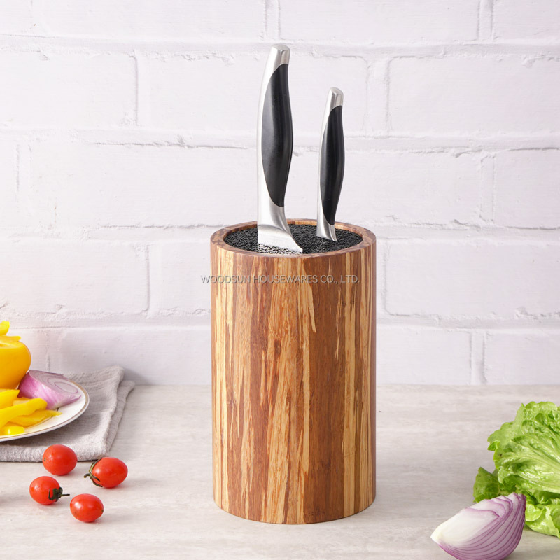 Woodsun Bamboo Universal Knife Block Holder For Sale