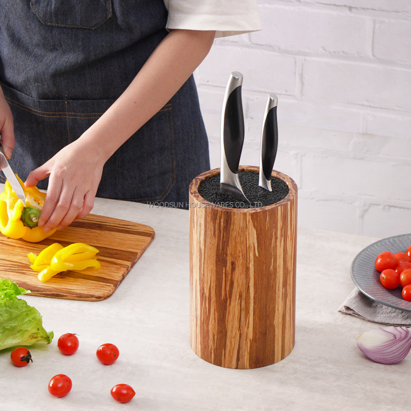 Woodsun Bamboo Universal Knife Block Holder For Sale