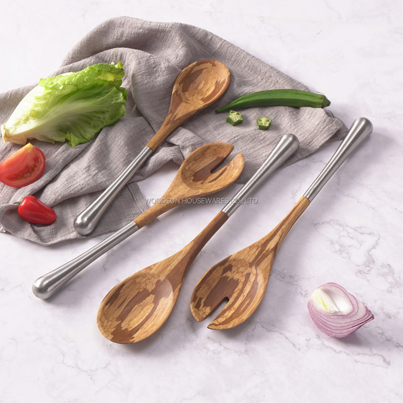 Woodsun Eco Friendly Kitchen Wares Set Private Label Cooking Utensil