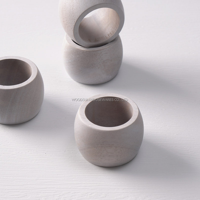 Woodsun New Kitchen Product 2025 Napkin Holders Rings Set for Commercial Use