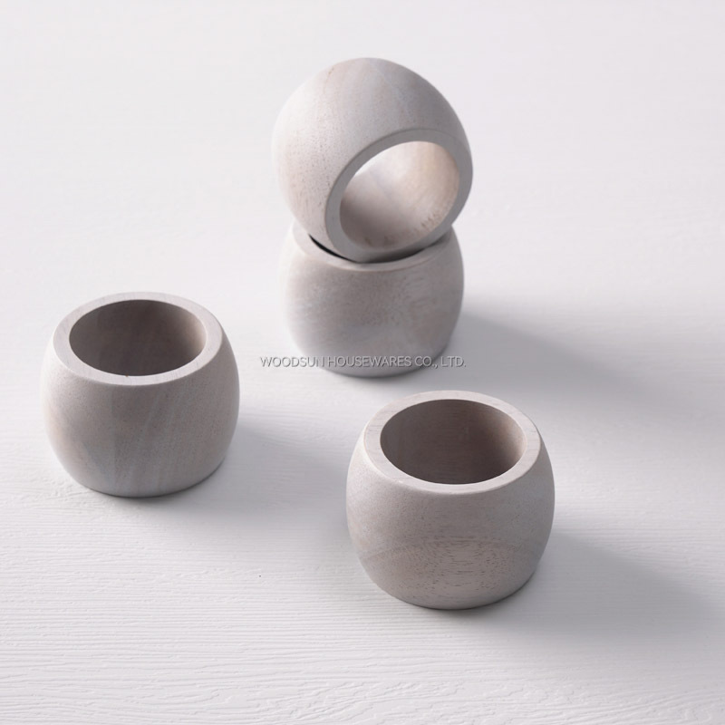 Woodsun New Kitchen Product 2025 Napkin Holders Rings Set for Commercial Use