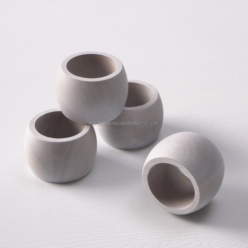 Woodsun New Kitchen Product 2025 Napkin Holders Rings Set for Commercial Use