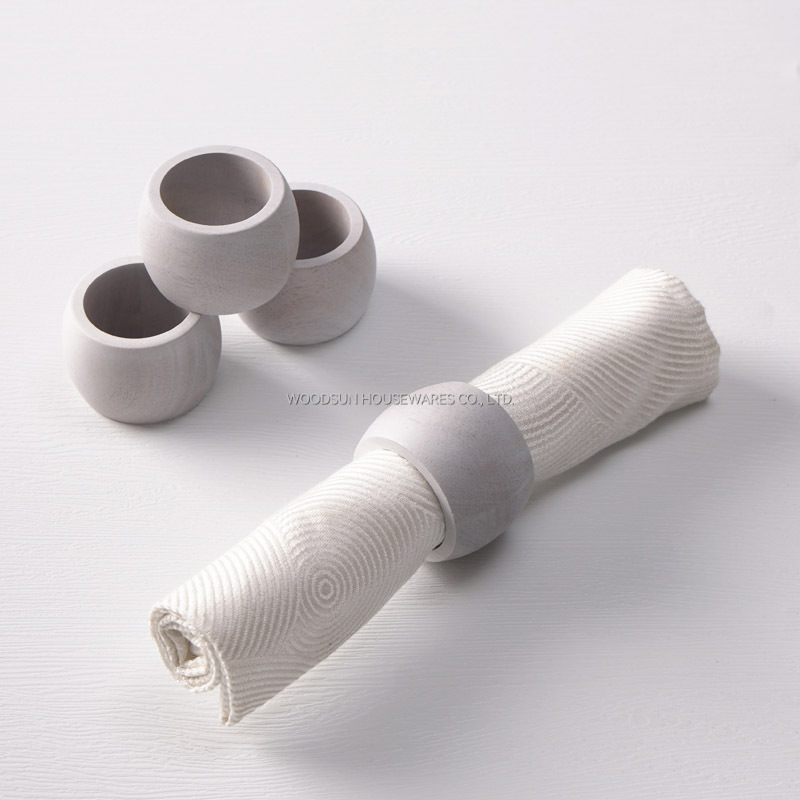 Woodsun New Kitchen Product 2025 Napkin Holders Rings Set for Commercial Use