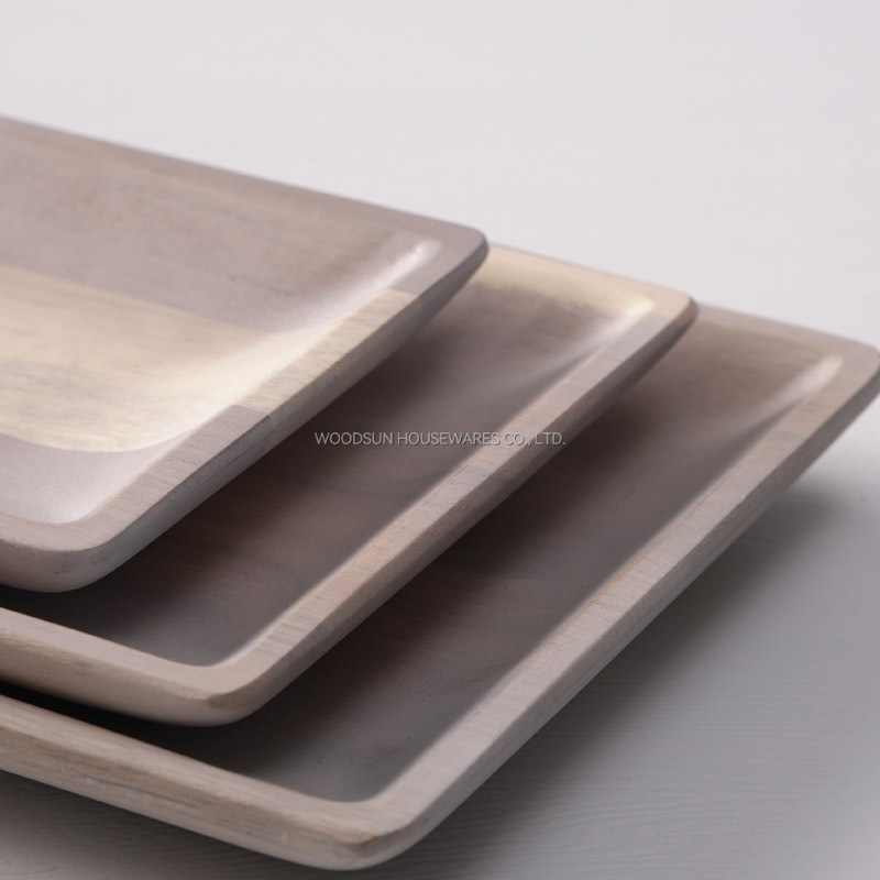 Woodsun Eco Friendly Appetizer Serving Plate Wooden Plate Wholesale for Sale
