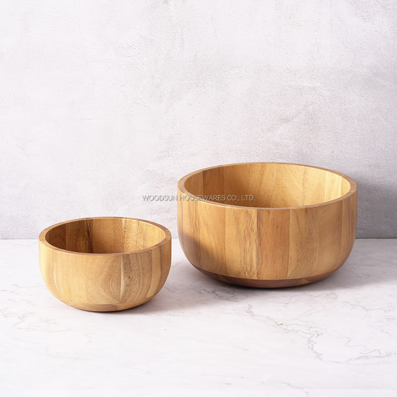 Woodsun Acacia Wooden Small Large Sizes Salad Bowl China