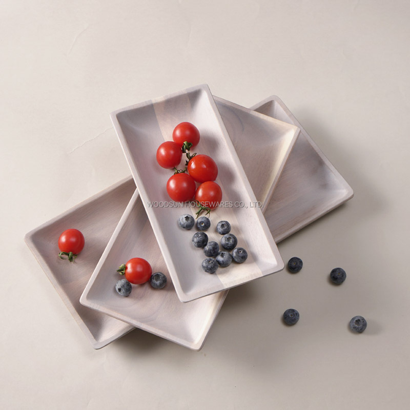 Woodsun Eco Friendly Appetizer Serving Plate Wooden Plate Wholesale for Sale