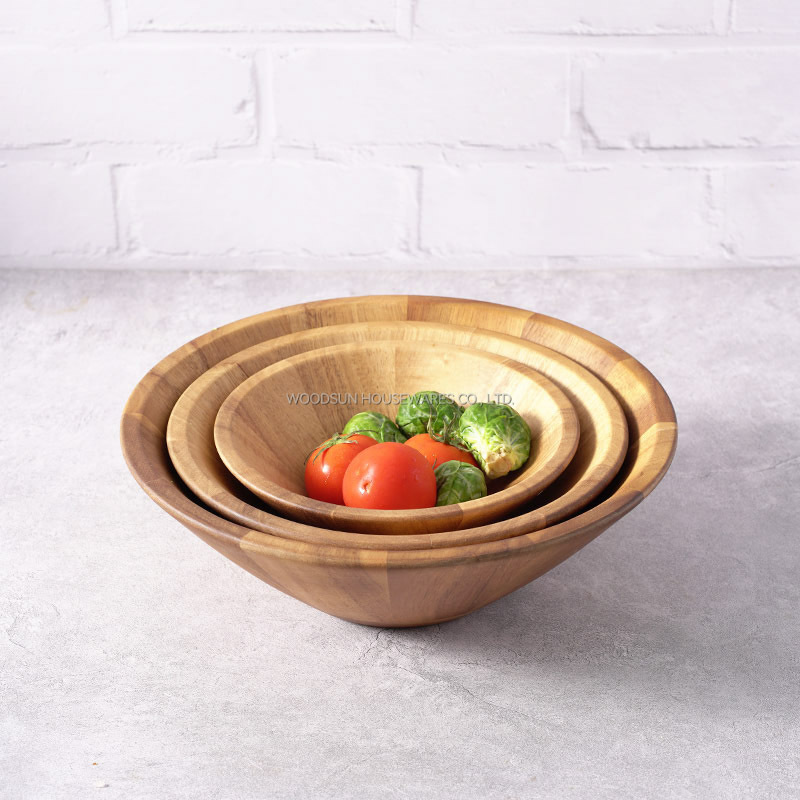 Woodsun Acacia Wood Serving Bowls Mixing Bowl