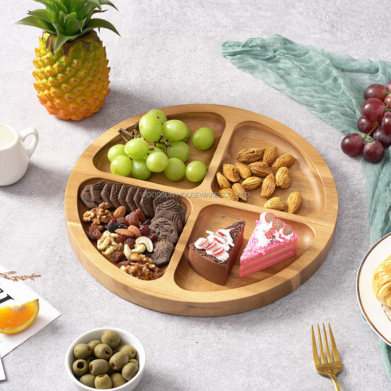 WoodSun Nuts Fruit Storage Tray Wood Serving Plates Wholesale