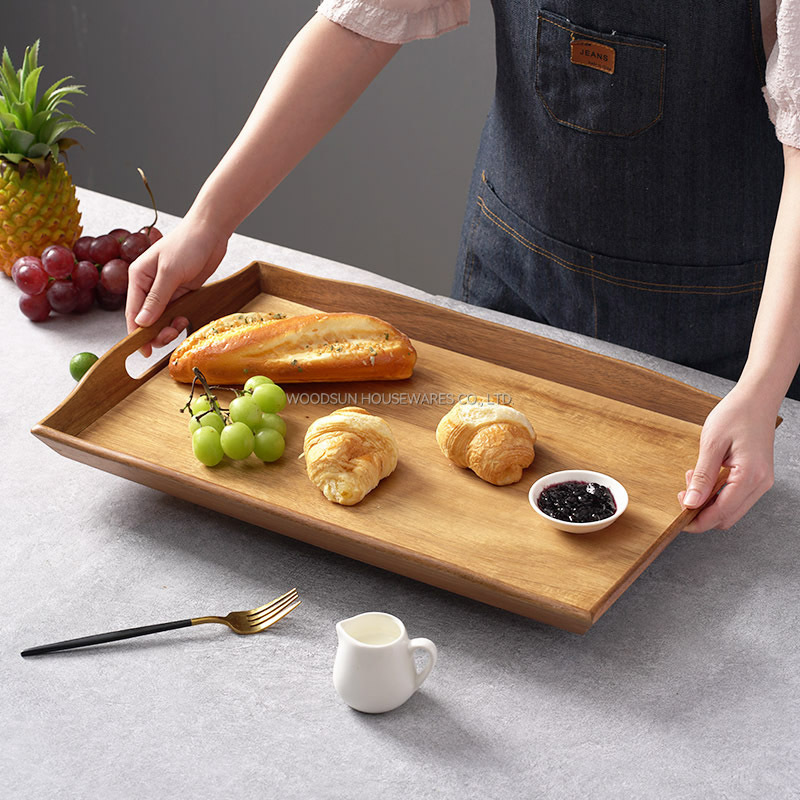 Woodsun Serving Plate Custom Serving Tray Decorate For Hotel Restaurant Commercial