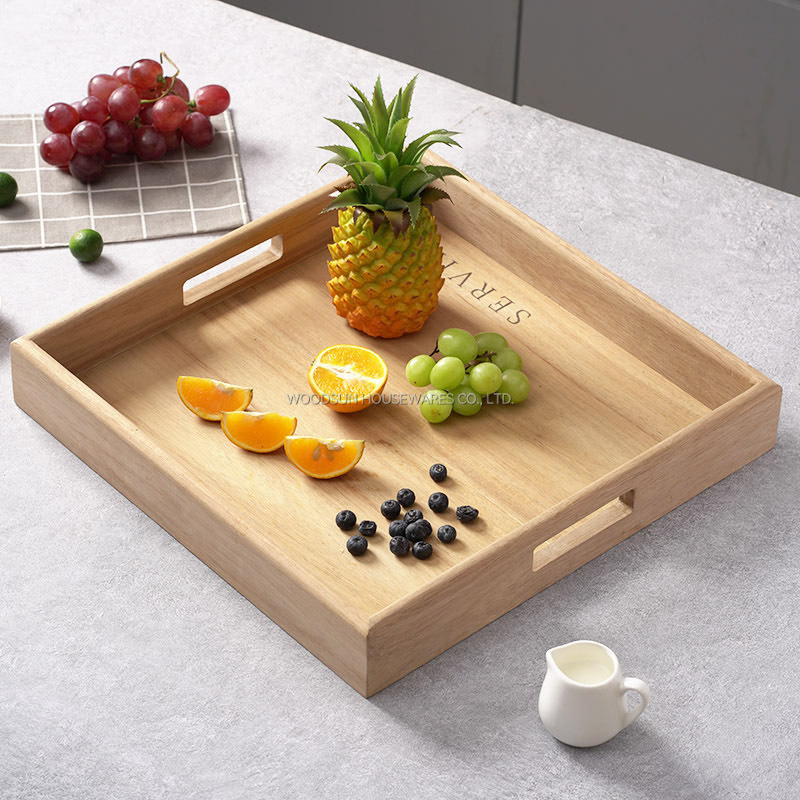 Woodsun Acacia Wood Serving Tray with Handles