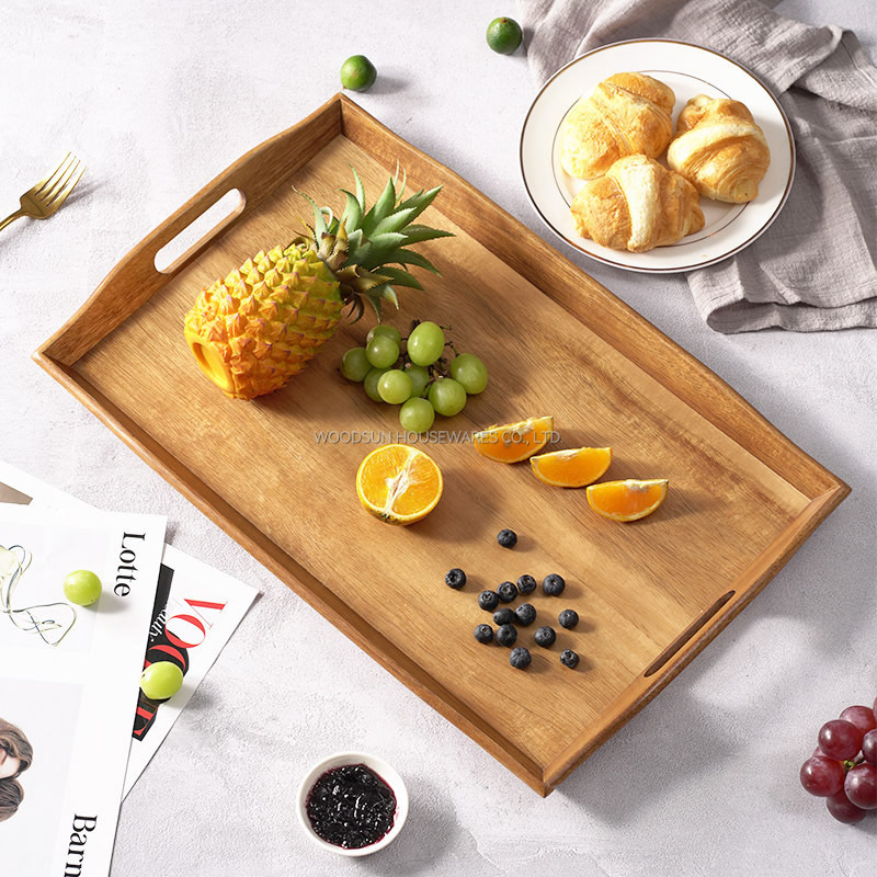 Woodsun Serving Plate Custom Serving Tray Decorate For Hotel Restaurant Commercial