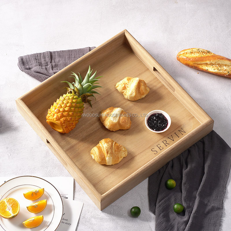Woodsun Acacia Wood Serving Tray with Handles