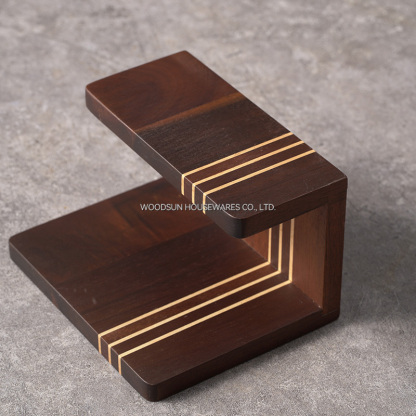 Woodsun Carbonized Acacia Wood Napkin Holder Restaurant for Table