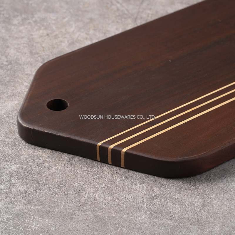 Woodsun Carbonized Acacia Wood Kitchen Cutting Board Acacia Set Serving Board