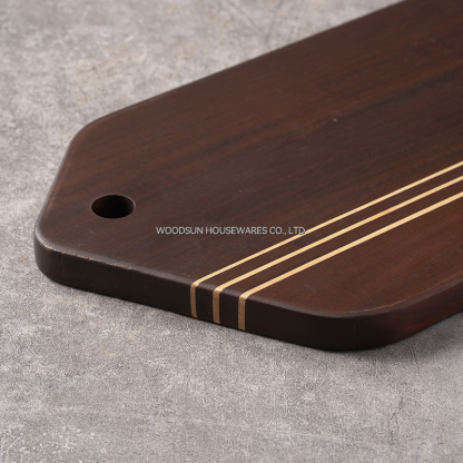 Woodsun Carbonized Acacia Wood Kitchen Cutting Board Acacia Set Serving Board