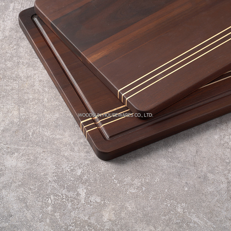 Woodsun Carbonized Acacia Wood Kitchen Cutting Board Acacia set