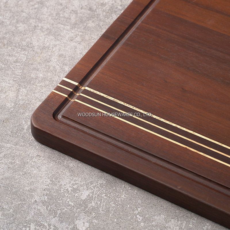 Woodsun Carbonized Acacia Wood Kitchen Cutting Board Acacia set